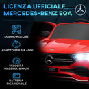 Macchina Elettrica per Bambini 12V con licenza Mercedes EQA Rossa-4