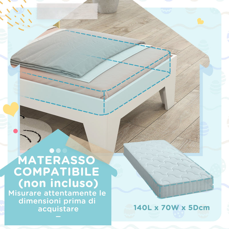 Struttura Letto Singolo per Bambini 144x74x110 cm Casetta con Sponde in Legno Verde  -7