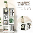 Libreria Moderna a Cubi con 7 Ripiani 50x24x106 cm in Legno Truciolato Bianca-5