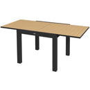Tavolo da Giardino Allungabile per 4-6 Persone 81/162x80x75 cm in Alluminio con Piano a Doghe Giallo-1