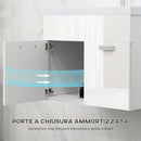 Mobile da Bagno Sospeso con Lavabo in Ceramica 61x40x50 cm Bianco Lucido  -5