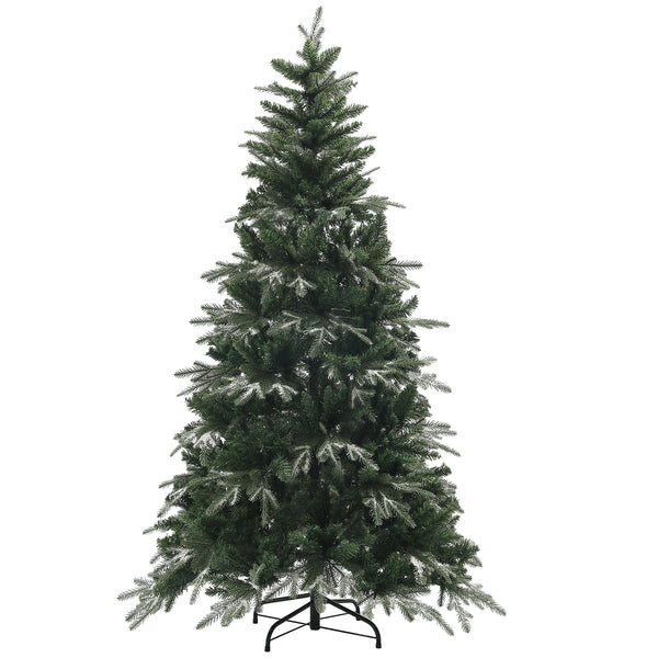 Albero di Natale Artificiale Innevato 180 cm 850 Rami Apertura a Cerniera Verde sconto