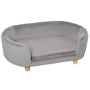 Cuccia Divano per Cani e Gatti Taglia Piccola 86x55x33 cm Grigio Chiaro -1