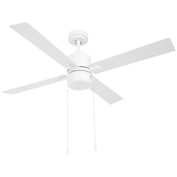 Ventilatore da Soffitto con Luce LED Ø130 cm 3 Velocità e Motore Reversibile Bianco e Legno prezzo