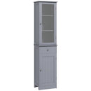 Mobile a Colonna da Bagno 40x27x171,5cm in MDF Grigio  -1