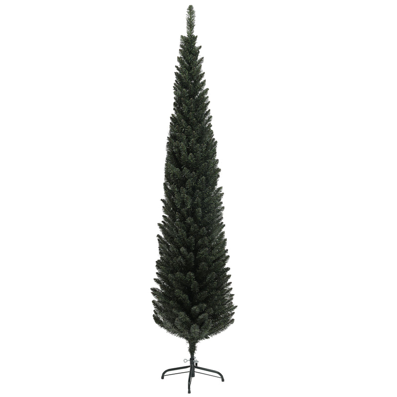 Albero di Natale Artificiale 195 cm 390 Rami Design Alto e Stretto Verde -1