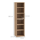 Set 2 Pezzi Mobile Libreria Porta CD 21x22.5x88,5 cm Colore Legno   -3