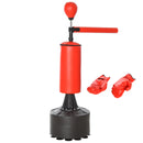 Sacco da Boxe ad Altezza Regolabile 88x48x155-205 cm con Punching Ball e Base Riempibile Rosso e Nero-1