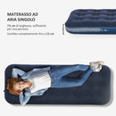 Materasso Gonfiabile Singolo con Pompa Manuale Inclusa 73x191x22 cm Blu-4