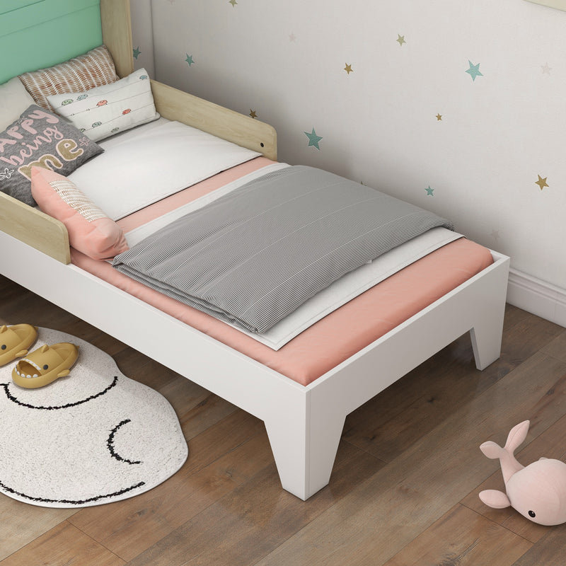 Struttura Letto Singolo per Bambini 144x74x110 cm Casetta con Sponde in Legno Verde  -9