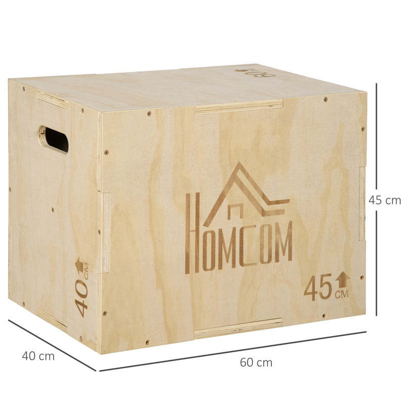 Plyo Box 3 Altezze 45x40x60 cm in Legno di Faggio   -3