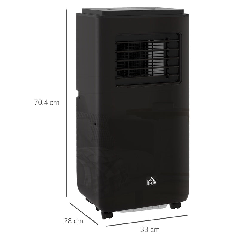 Condizionatore Portatile 950W 33x28x70,4 cm con 5 Modalità e 3 Velocità Nero-3