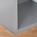 Libreria con Scrivania a Scomparsa Salvaspazio 98x51x153 cm in MDF Grigio -8