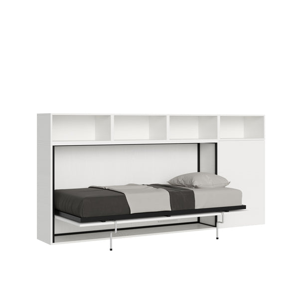 Letto Singolo a Scomparsa Composizione A Kando H129,7 Bianco Frassino sconto