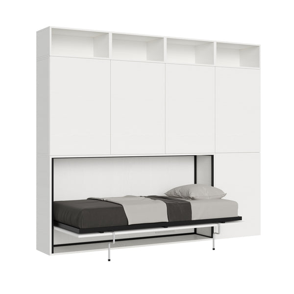 sconto Letto Singolo a Scomparsa Composizione B Kando H226,7 Bianco Frassino