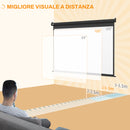 Telo Proiettore 100" Regolabile con Telecomando Formato 4:3 203x152 cm Nero-7