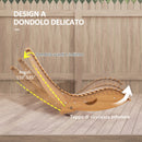 Sedia a Dondolo da Giardino a S con Seduta Ergonomica 130x60x60 cm in Legno di Abete e di Pino-4