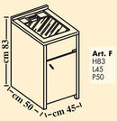 Mobile Lavatoio da Esterno in Polipropilene e Alluminio 45x50x83 cm Bianco  -5