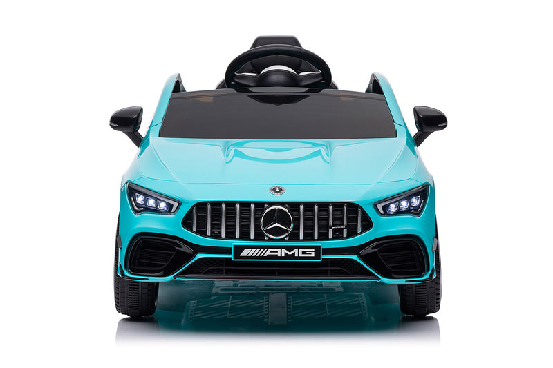 Macchina Elettrica per Bambini 12V con Licenza Mercedes CLA45 AMG Turchese -2