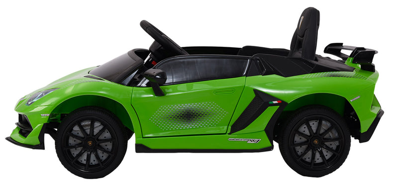 Macchina Elettrica per Bambini 12V con Licenza Lamborghini Aventador SVJ Small Verde-2