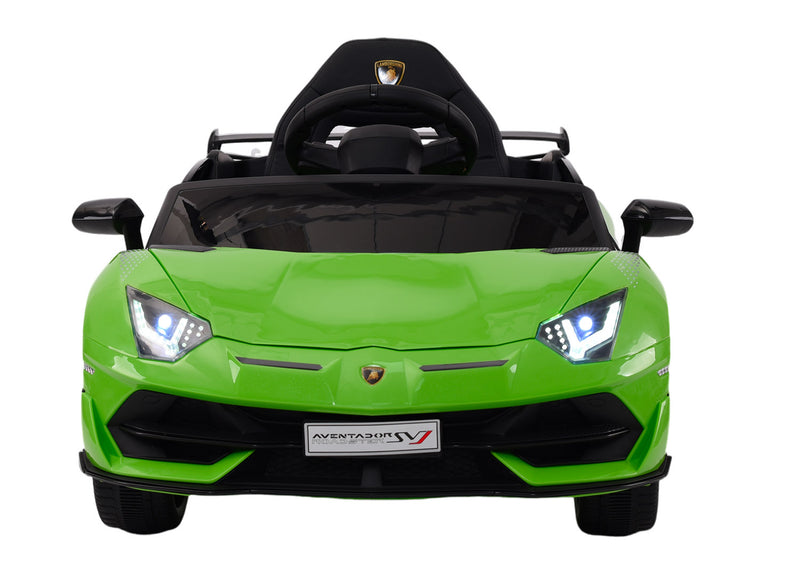 Macchina Elettrica per Bambini 12V con Licenza Lamborghini Aventador SVJ Small Verde-3