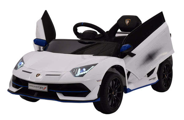 acquista Macchina Elettrica per Bambini 12V con Licenza Lamborghini Aventador SVJ Small Bianca