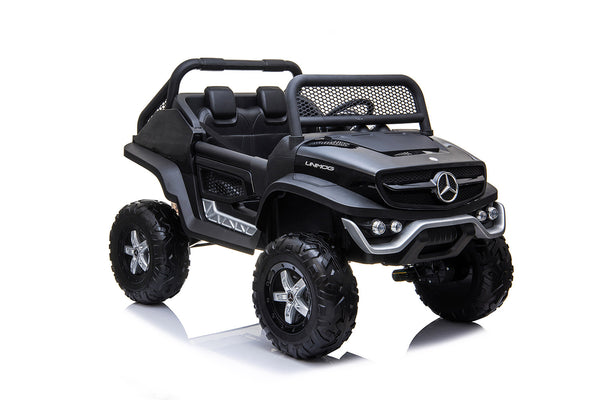 acquista Macchina Elettrica per Bambini 12V con Licenza Mercedes Unimog Nera