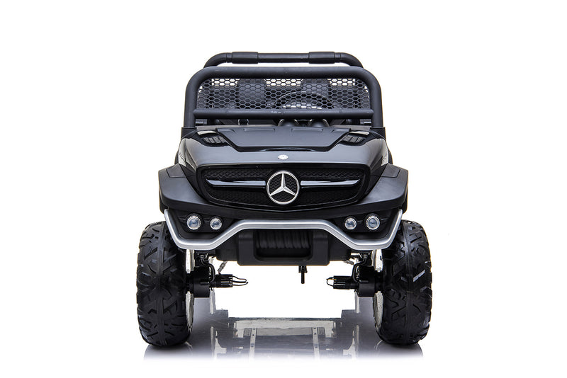 Macchina Elettrica per Bambini 12V con Licenza Mercedes Unimog Nera -2