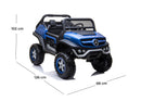 Macchina Elettrica per Bambini 12V con Licenza Mercedes Unimog Blu -5