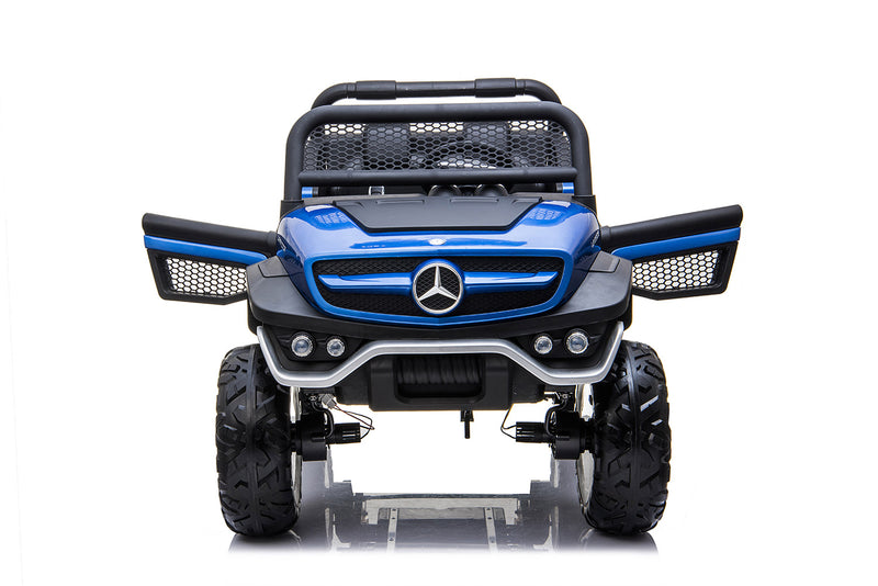 Macchina Elettrica per Bambini 12V con Licenza Mercedes Unimog Blu -6