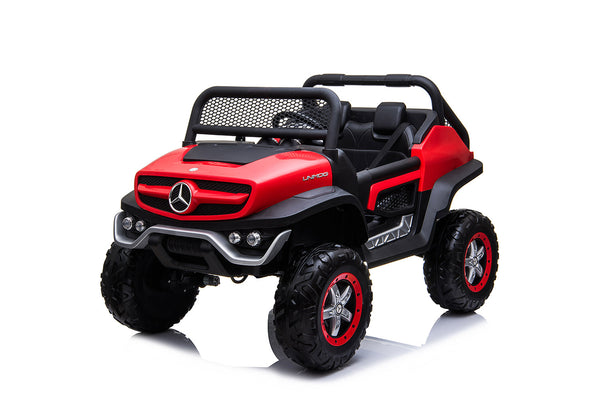 online Macchina Elettrica per Bambini 12V con Licenza Mercedes Unimog Rossa