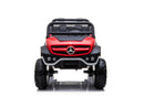 Macchina Elettrica per Bambini 12V con Licenza Mercedes Unimog Rossa -2