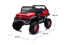 Macchina Elettrica per Bambini 12V con Licenza Mercedes Unimog Rossa -5