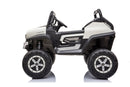 Macchina Elettrica per Bambini 12V con Licenza Mercedes Unimog Bianca -3