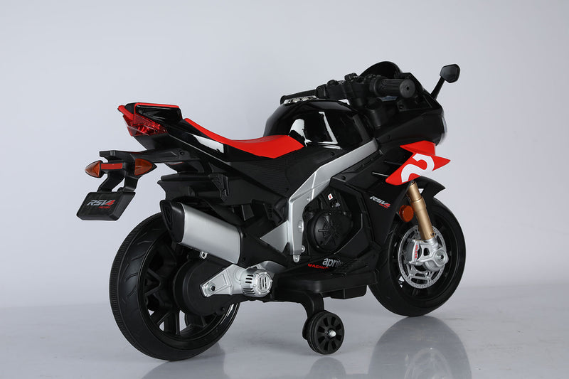 Moto Elettrica per Bambini 12V con Licenza Aprilia RSIV Small Nera  -6