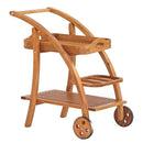 Carrello da cucina portavivande con vassoio 47,5x72xH79 cm in legno Tristan-1