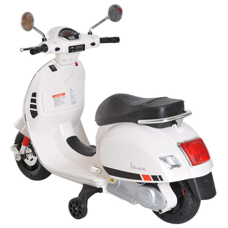 Moto Elettrica per Bambini Design Vespa 6V Bianco  -8