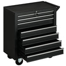 Carrello Porta Utensili da Officina con 7 Cassetti Serratura con Chiavi 69x33x75 cm Nero-1