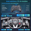 Macchina Elettrica per Bambini Licenza Mercedes SLC 300 con Telecomando Nero  -5