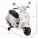 Moto Elettrica per Bambini Design Vespa 6V Bianco  -3