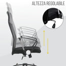 Sedia Direzionale da Ufficio 66x50x112/123 cm Ergonomica in Rete Mesh Certificata EN1335 Nera-4