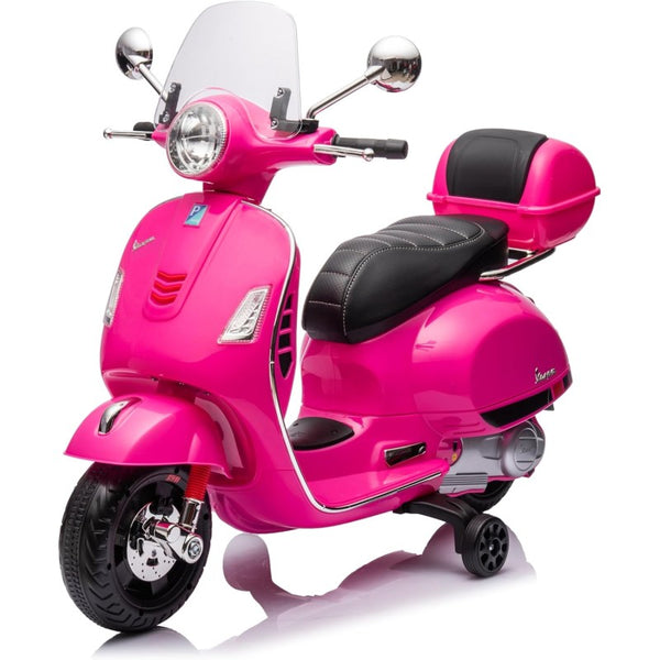 Moto Elettrica per Bambini Piaggio Vespa GTS SUPER 12V Full Optional con Bauletto Fucsia sconto