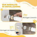 Cancelletto di Sicurezza per Animali con Estensioni 76-104x77cm Porta per Gatti Bianco -6