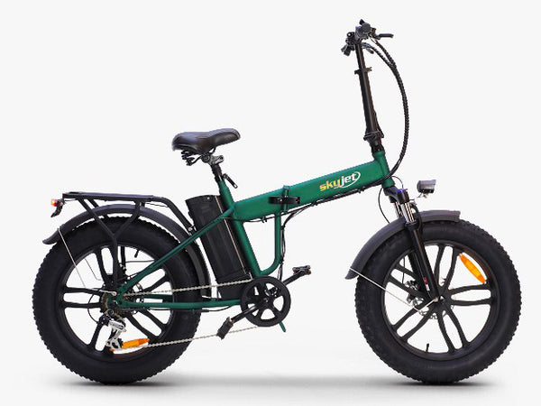 acquista Fat-Bike Bicicletta Elettrica Pieghevole 36V a Pedalata Assistita 20” 250W SkyJet NitroPro Verde