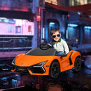 Macchina Elettrica per Bambini Licenza Lamborghini Revuelto 12V Guida Manuale e Telecomando Arancione -2