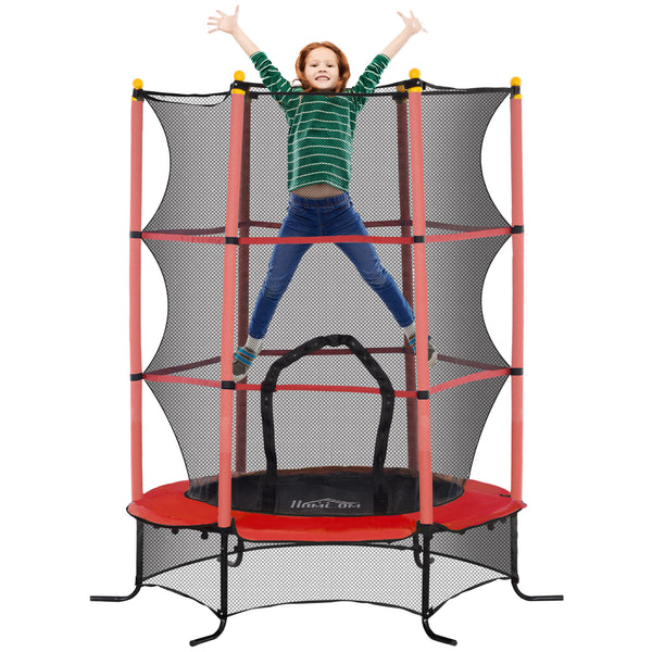 online Trampolino Elastico per Bambini da 3 Anni Ø160 cm con Rete di Protezione Rosso e Nero