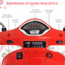 Moto Elettrica per Bambini Design Vespa 6V Rosso  -4