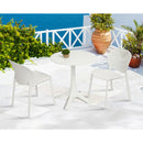 Set 4 Sedie da Giardino 56x47,5x79,5 cm in resina Lolly Bianca-7