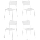 Set 4 Sedie da Giardino 44x45/60x81,5h cm in Metallo Aura Bianco-1