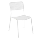 Set 4 Sedie da Giardino 44x45/60x81,5h cm in Metallo Aura Bianco-4